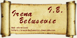 Irena Belušević vizit kartica